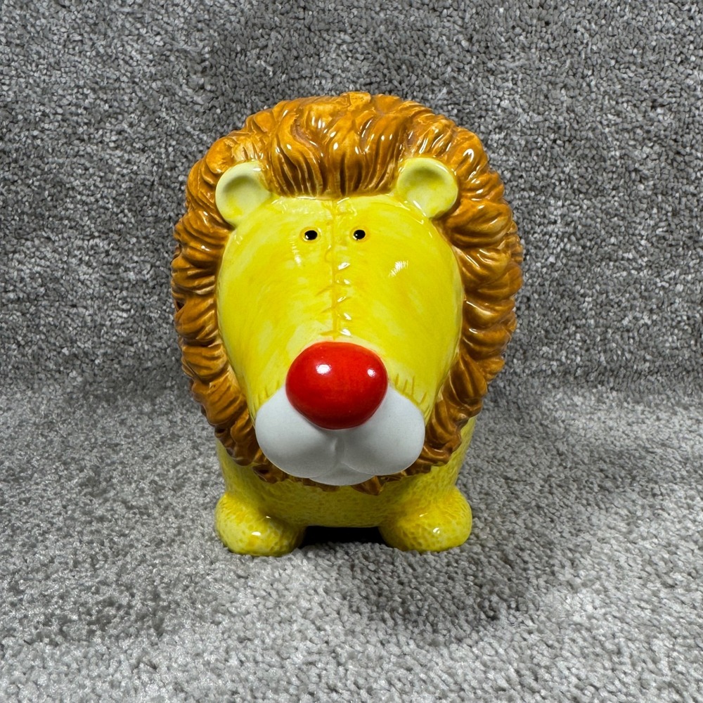 LUV‎ Imports Lion Planter Yellow Ceramic Animal Novelty Succulent Pot